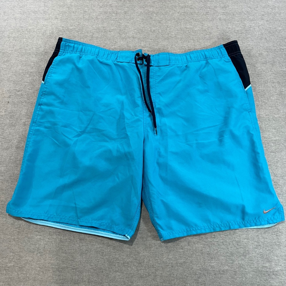 Nike Mens Swim Trunks XL Blue Navy Board Shorts Mesh Lined NESS9509